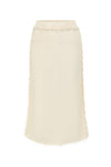 SWAYING/KNIT hairy hem stitching straight skirt SW24SS3B02 off-white PS79